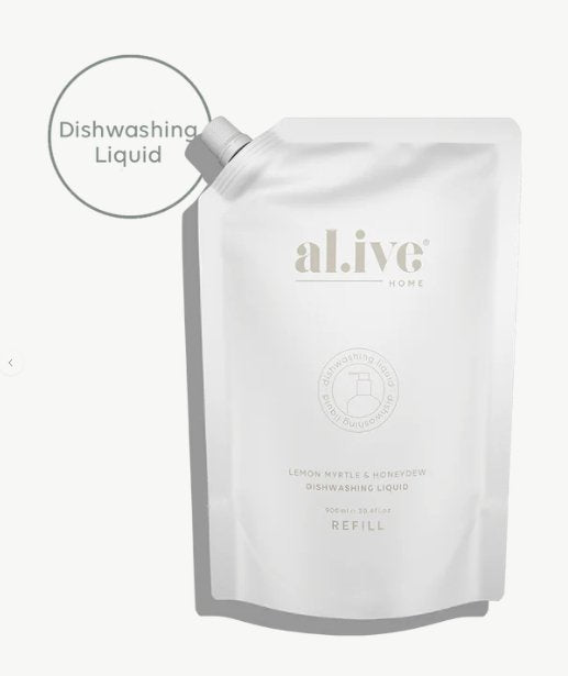 900ml Refill Kitchen Dish Wash - Lemon Myrtle & Honeydew | Al.ive Body | At The Sink | Thirty 16 Williamstown