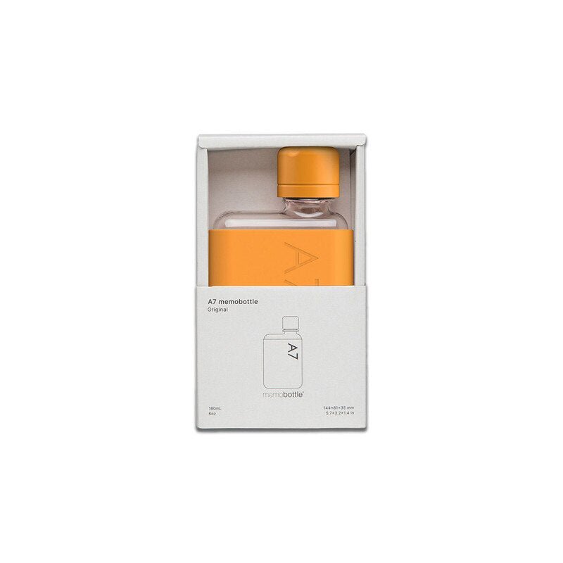 A7 Memobottle With Silicone Sleeve - Mandarin | Memobottle | Drink Bottles | Thirty 16 Williamstown