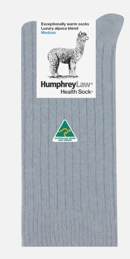 Alpaca Health Sock® - Silver Grey | Humphrey Law | Socks For Him & For Her | Thirty 16 Williamstown