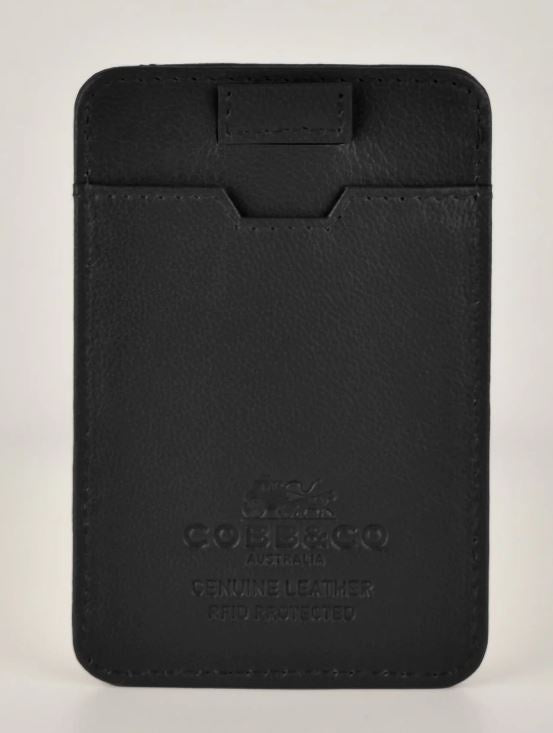 Alves Leather RFID Credit Card Holder - Black | Cobb &amp; Co | Men&#39;s Wallets | Thirty 16 Williamstown