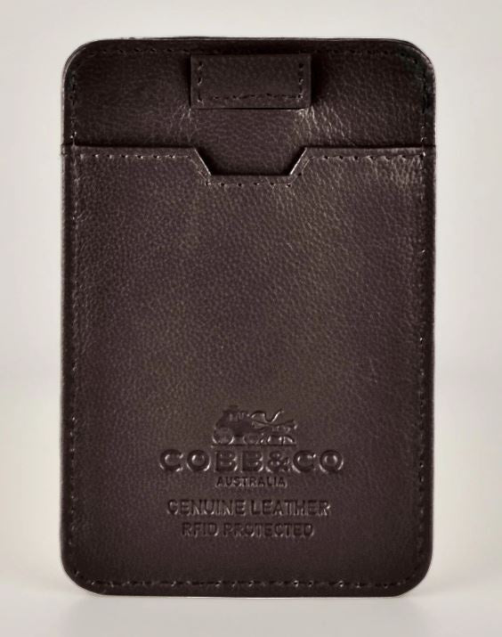 Alves Leather RFID Credit Card Holder - Brown | Cobb &amp; Co | Men&#39;s Wallets | Thirty 16 Williamstown