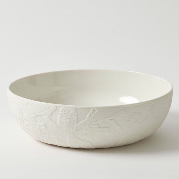 Banksia Large Shallow Bowl - White | Pilbeam Living | Decorator | Thirty 16 Williamstown