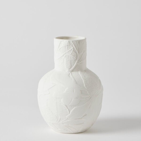 Banksia Round Vase Small - White | Pilbeam Living | Decorator | Thirty 16 Williamstown