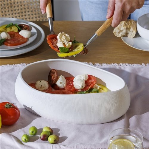 Bisque Oval Bowl 30cm White | Ecology | Serving Ware | Thirty 16 Williamstown