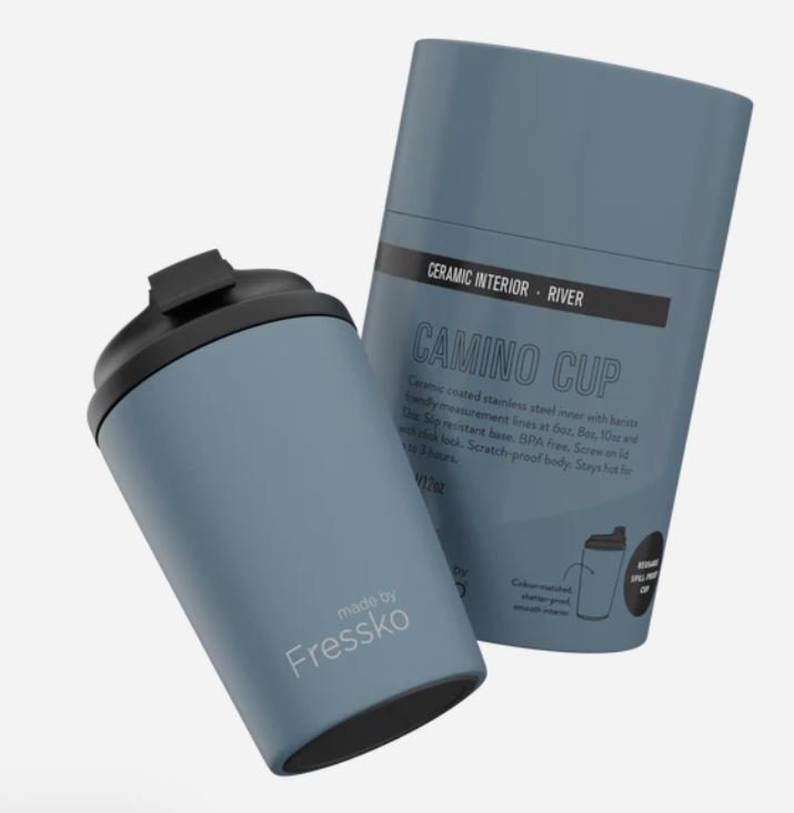 Ceramic Lined Camino - RIVER 12oz - 340ml | Made By Fressko | Travel Mugs & Drink Bottles | Thirty 16 Williamstown