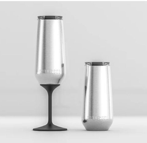 Champagne Flute - Brushed Stainless | Huski | Travel Mugs &amp; Drink Bottles | Thirty 16 Williamstown