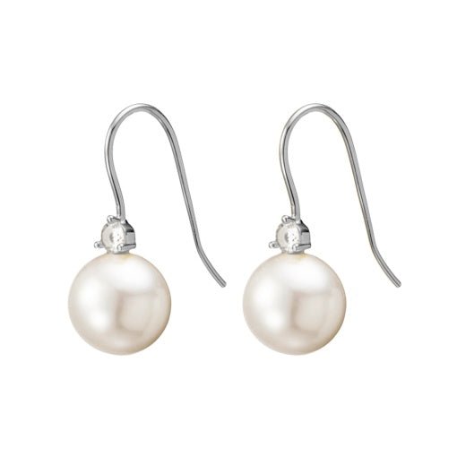 CZ and Pearl Hook Earrings - Silver | DPI Jewellery | Jewellery | Thirty 16 Williamstown