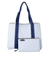 Daydreamer Branded Neoprene Tote - Light Marl/Navy | Willow Bay Australia | Handbags | Thirty 16 Williamstown