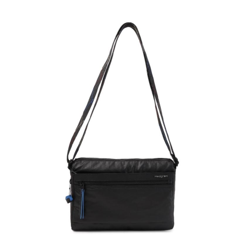 Eye Medium Crossbody Bag RDID - Creased Black | Hedgren | Travel Bags | Thirty 16 Williamstown