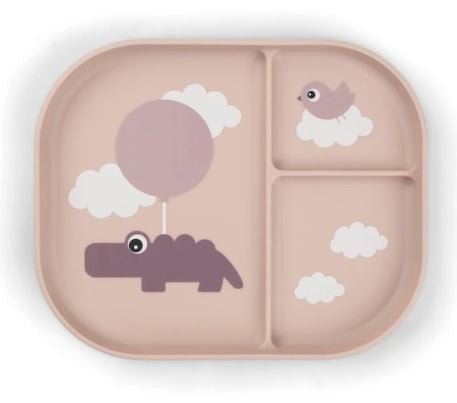 Foodie Compartment Plate - Clouds Powder | Done By Deer | Children's Dinnerware | Thirty 16 Williamstown