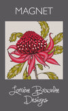 Fridge Magnet - Red Waratah | Lorraine Brownlee Designs | Kitchen Accessories | Thirty 16 Williamstown