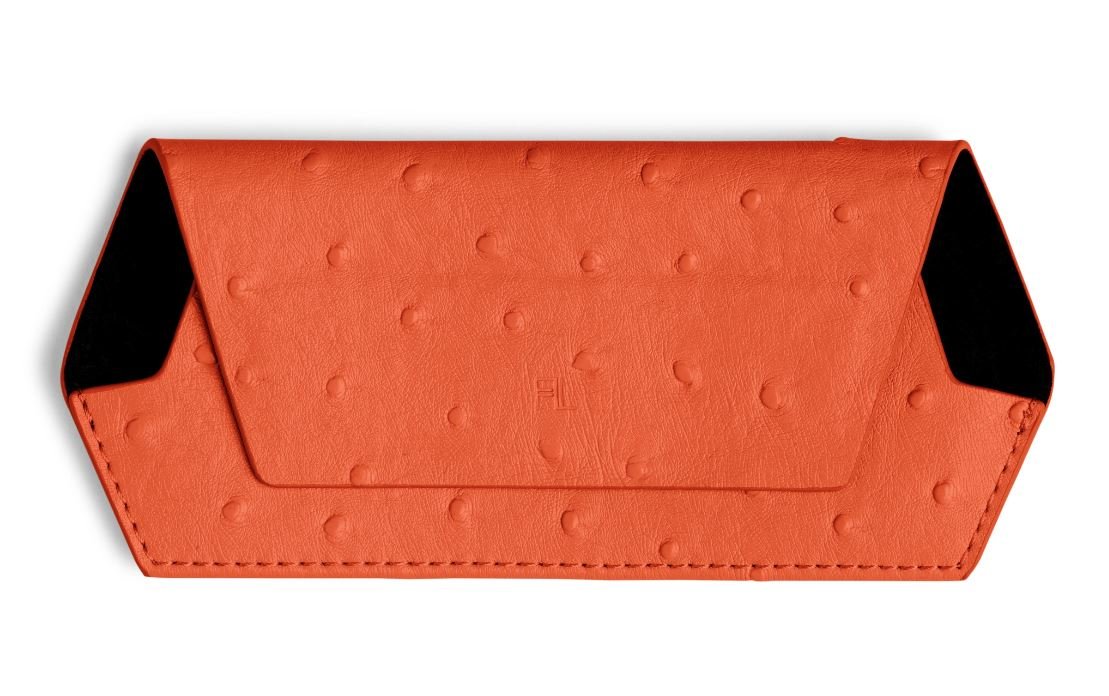 Glasses Case - Ostrich Print Orange | Fox and Leo | Women's Accessories | Thirty 16 Williamstown