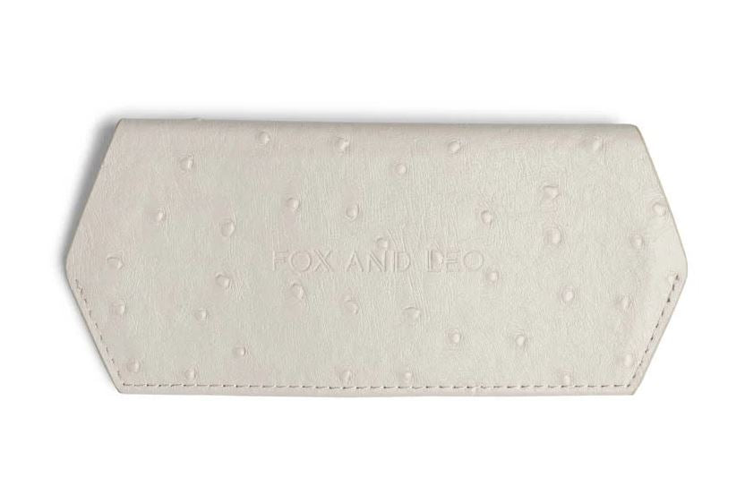 Glasses Case - Ostrich Print Stone | Fox and Leo | Women's Accessories | Thirty 16 Williamstown