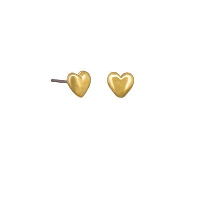 Gold Pixie Heart Stud Earrings | Tiger Tree | Jewellery | Thirty 16 Williamstown