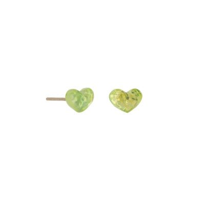 Green Twinkle Heart Studs Earrings | Tiger Tree | Jewellery | Thirty 16 Williamstown