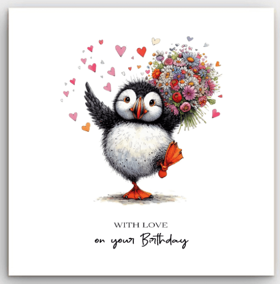 Greeting Card - Birthday Puffin | Basically Paper | Greeting Cards | Thirty 16 Williamstown