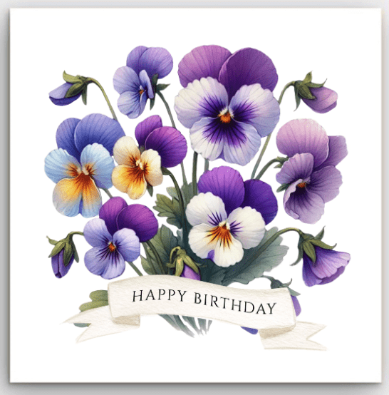 Greeting Card - Pansies | Basically Paper | Greeting Cards | Thirty 16 Williamstown