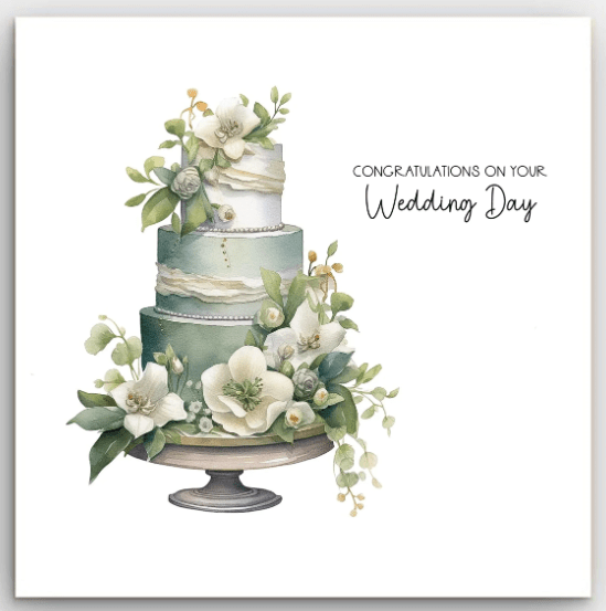 Greeting Card - Wedding Cake (2) | Basically Paper | Greeting Cards | Thirty 16 Williamstown