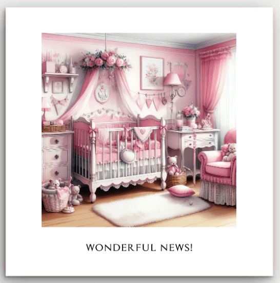 Greeting Card - Wonderful News Pink | Basically Paper | Greeting Cards | Thirty 16 Williamstown