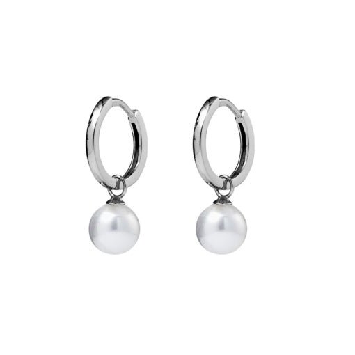 Hinged Hoop Pearl Earrings - Silver | DPI Jewellery | Jewellery | Thirty 16 Williamstown