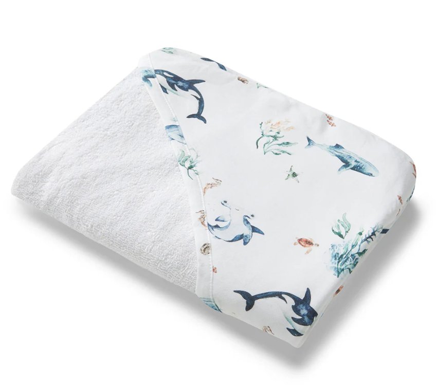 Hooded Towel - Ocean | Snuggle Hunny | Bath Time | Thirty 16 Williamstown