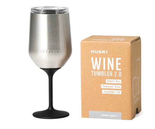 Huski Wine Tumbler 2.0 - Brushed Stainless | Huski | Travel Mugs &amp; Drink Bottles | Thirty 16 Williamstown