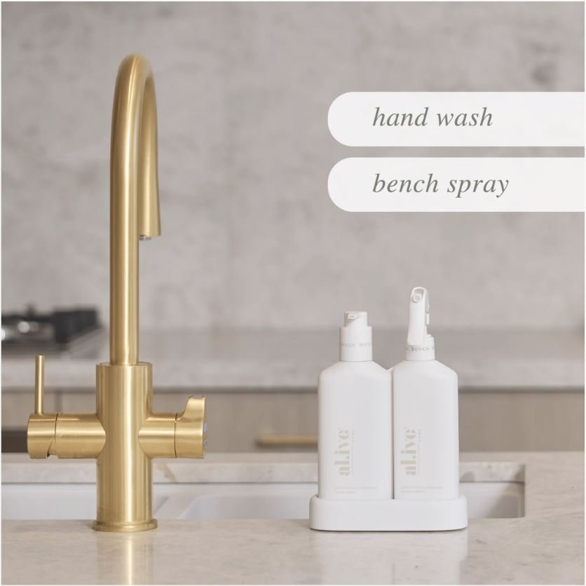 Kitchen Duo - Dish Wash &amp; Bench Spray (White) Lemon Myrtle &amp; Honeydew | Al.ive Body | At The Sink | Thirty 16 Williamstown