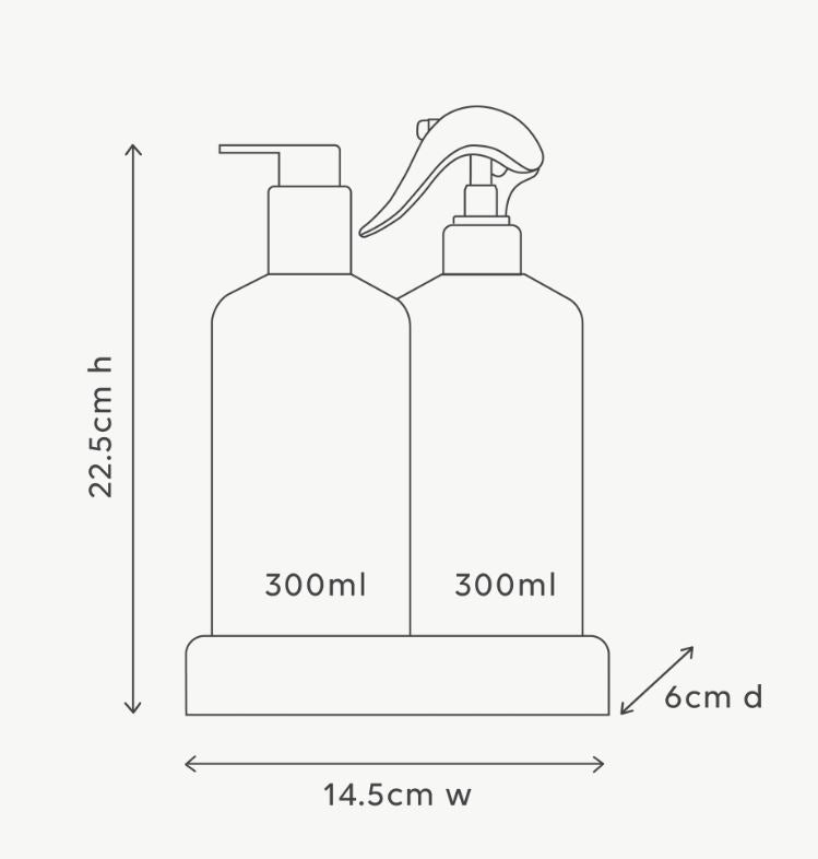 Kitchen Duo - Dish Wash &amp; Bench Spray (White) Lemon Myrtle &amp; Honeydew | Al.ive Body | At The Sink | Thirty 16 Williamstown