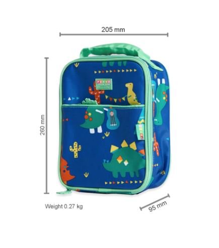 Large Lunch / Bento Cooler Bag - Dino Rock | Penny Scallan | Lunch Boxes &amp; Drink Bottles | Thirty 16 Williamstown