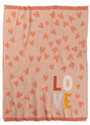 Love Heart Baby Blanket - Blush/Coral | Indus | Bedding, Blankets &amp; Swaddles | Thirty 16 Williamstown