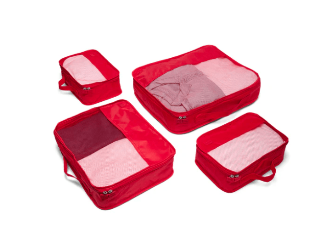 Luggage Organiser 4 Pack - Red | Lapoche | Travel Accessories | Thirty 16 Williamstown