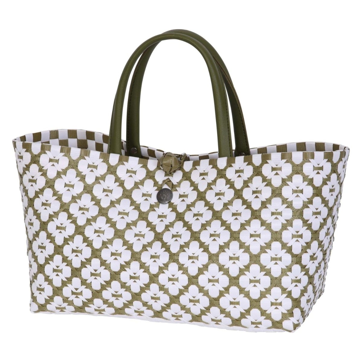 Mini Motif - Olive &amp; White | Handed By | Baskets &amp; Shoppers | Thirty 16 Williamstown