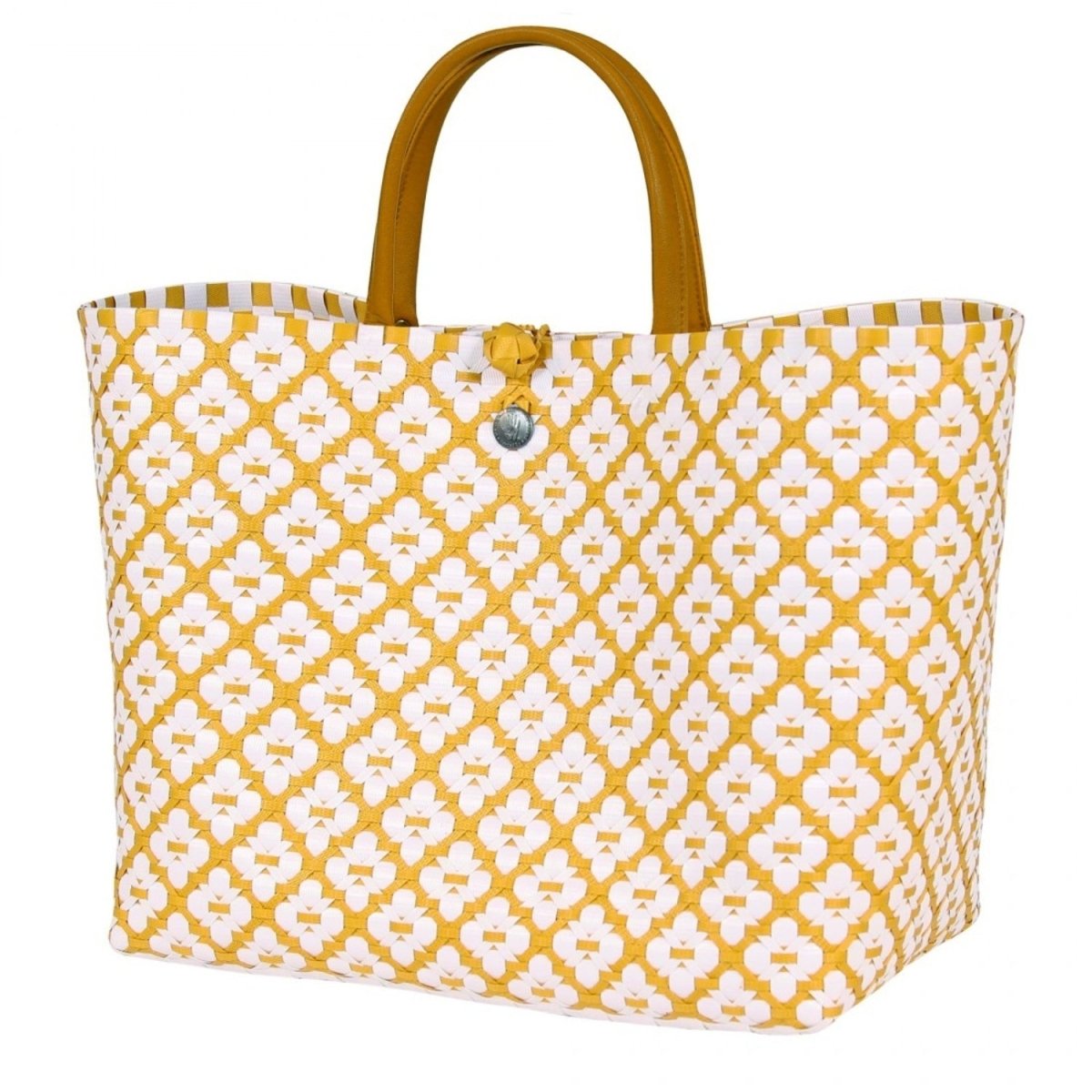 Motif Bag - Mustard & White | Handed By | Baskets & Shoppers | Thirty 16 Williamstown