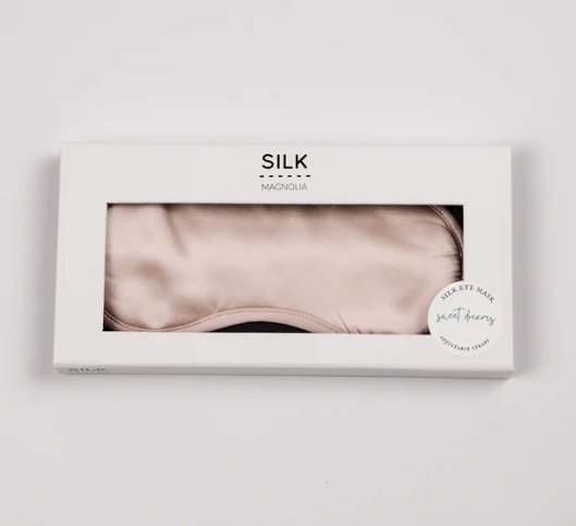 Mulberry Silk Eye Mask - Peony Pink | Silk Magnolia | Heat Packs, Eye Pillows & Masks | Thirty 16 Williamstown