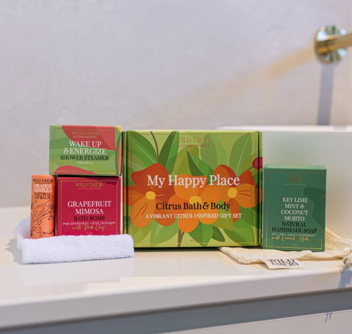 My Happy Place - Citrus Bath &amp; Body Gift Set | Wild Emery | Bath &amp; Body | Thirty 16 Williamstown