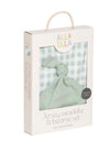 Organic Jersey Swaddle &amp; Matching Beanie Set - Gingham Sage | All 4 Ella | Bedding, Blankets &amp; Swaddles | Thirty 16 Williamstown