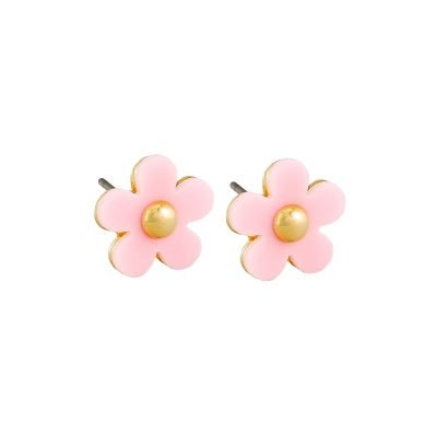 Pink Flower Button Stud Earrings | Tiger Tree | Jewellery | Thirty 16 Williamstown