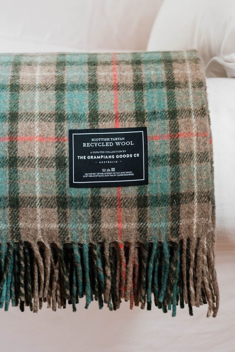 Recycled Wool Scottish Tartan Blankets - Hunter | The Grampians Goods Co | Throws &amp; Rugs | Thirty 16 Williamstown