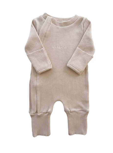 Ribbed Jumpsuit - Beige | RAI &amp; CO | Baby &amp; Toddler Growsuits &amp; Rompers | Thirty 16 Williamstown