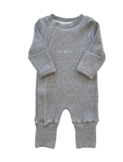 Ribbed Jumpsuit - Grey | RAI &amp; CO | Baby &amp; Toddler Growsuits &amp; Rompers | Thirty 16 Williamstown