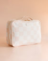 Salmon Check Cosmetic Bag | Fox &amp; Fallow | Cosmetic Bags | Thirty 16 Williamstown