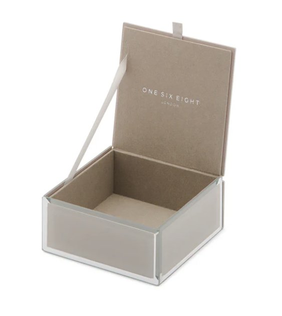 Sara Cool Grey Jewellery Box - Small | ONE SIX EIGHT London | Accessories | Thirty 16 Williamstown