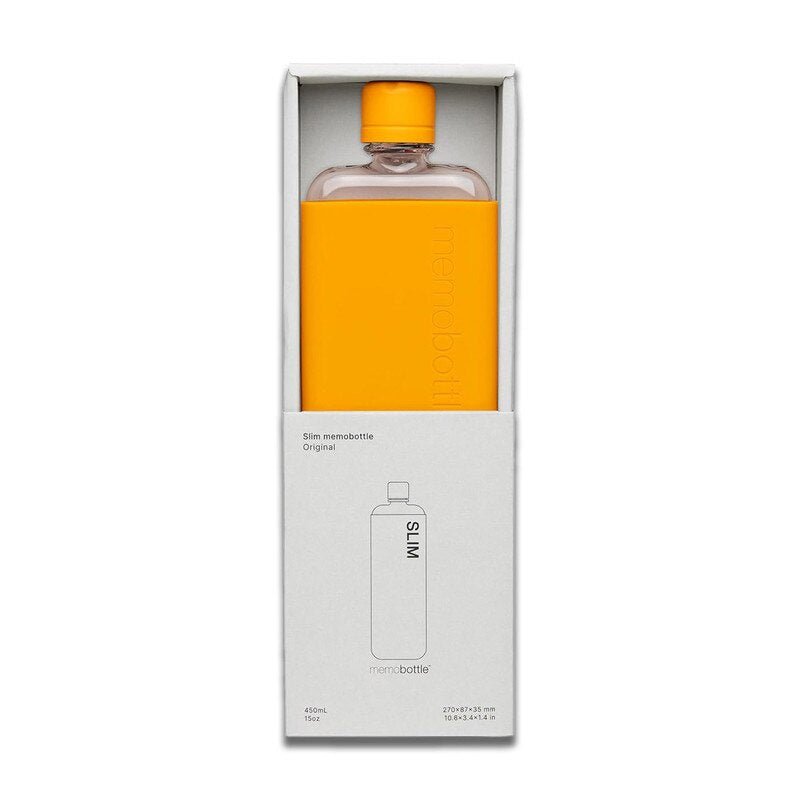 Slim Memobottle With Silicone Sleeve - Mandarin | Memobottle | Drink Bottles | Thirty 16 Williamstown