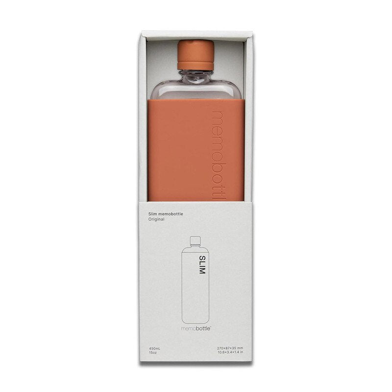 Slim Memobottle With Silicone Sleeve - Terracotta | Memobottle | Drink Bottles | Thirty 16 Williamstown