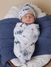 Snuggle Swaddle &amp; Beanie Set - Ocean | Snuggle Hunny | Bedding, Blankets &amp; Swaddles | Thirty 16 Williamstown