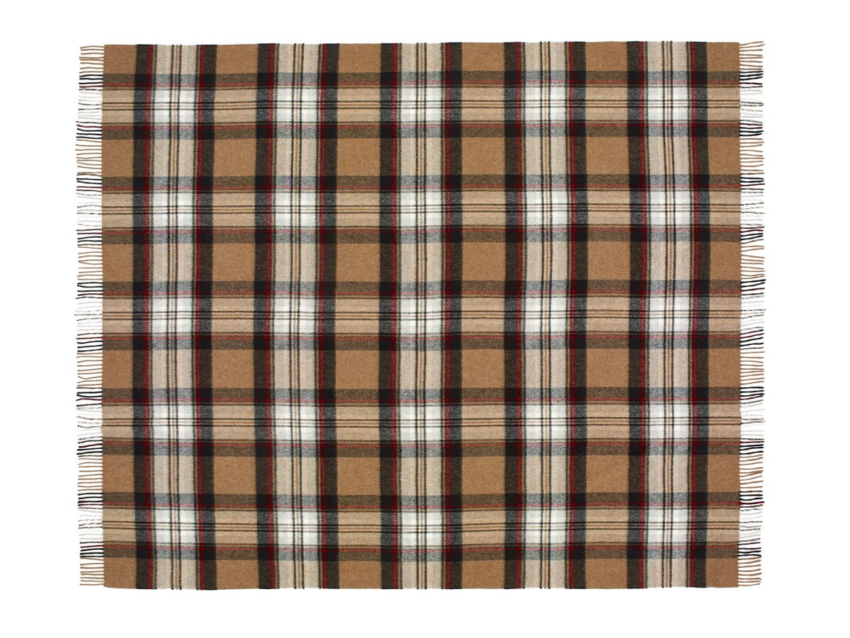 Tartan Throw - Camel Stewart | Bronte By Moon | Throws &amp; Rugs | Thirty 16 Williamstown