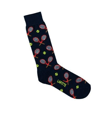 Tennis Navy Patterned Socks | Lafitte | Socks For Him & For Her | Thirty 16 Williamstown