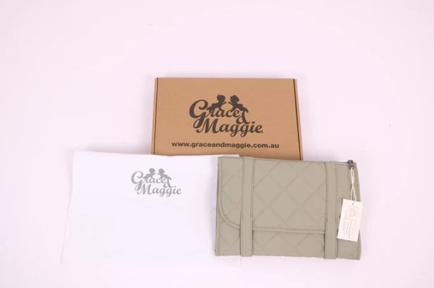 The Cushy Change Clutch - Nappy Change Wallet Smoke Sagey | Grace &amp; Maggie | Nappy Change | Thirty 16 Williamstown