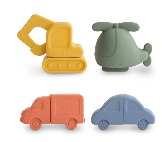 Vehicles 4 Piece Bath Play Sets | Mushie | Bath Time | Thirty 16 Williamstown