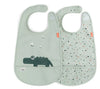 Velcro Bibs 2 Pack - Croco Green | Done By Deer | Children&#39;s Dinnerware | Thirty 16 Williamstown